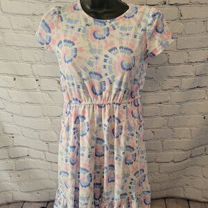 Us Angels Girls' Tie Dyed Skater Dress